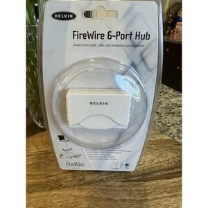 Belkin 6 Pin FireWire 6-Port Mini Hub F5U526-APL MAC PC New Old Stock Sealed